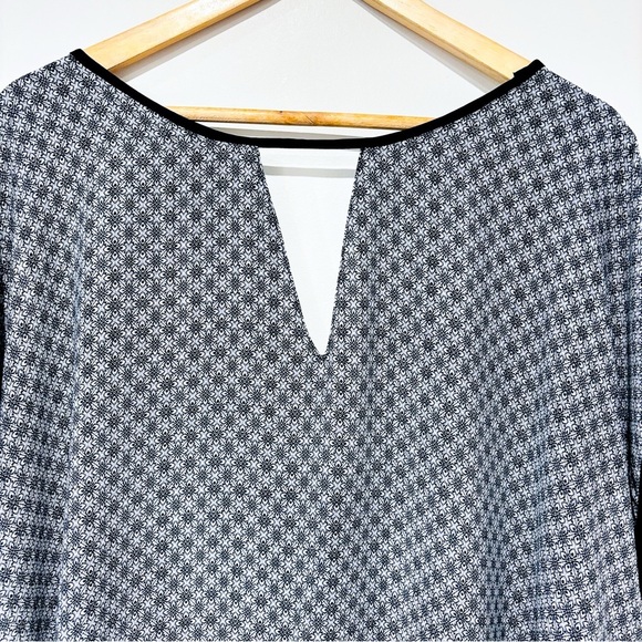 MICHEL STUDIO Grey and black patterned top - Picture 6 of 8